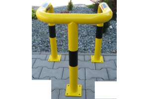 Biztonsági korlát, 3 oldalas 50x50x30cm, Anchor, sárga