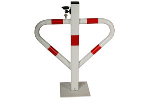 Parkolókorlát, összecsukható pillangó, zár