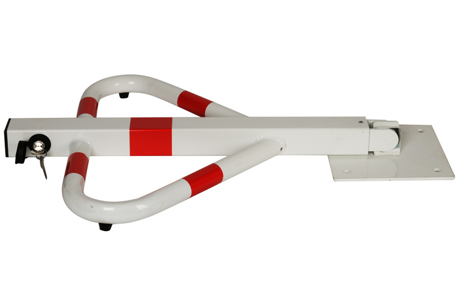 Parkolókorlát, összecsukható pillangó, zár