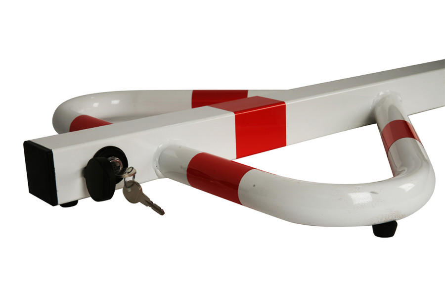 Parkolókorlát, összecsukható pillangó, zár