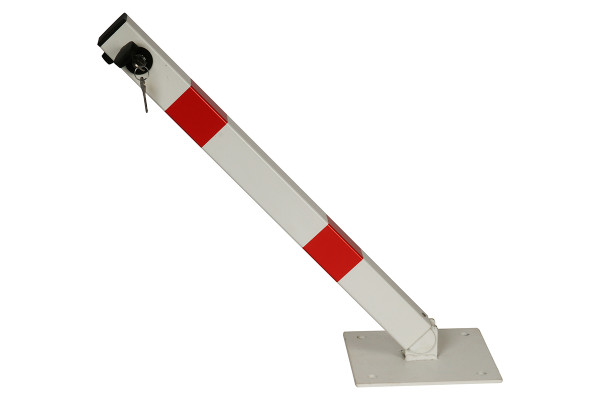 Parkolókorlát, összecsukható oszlop, zár