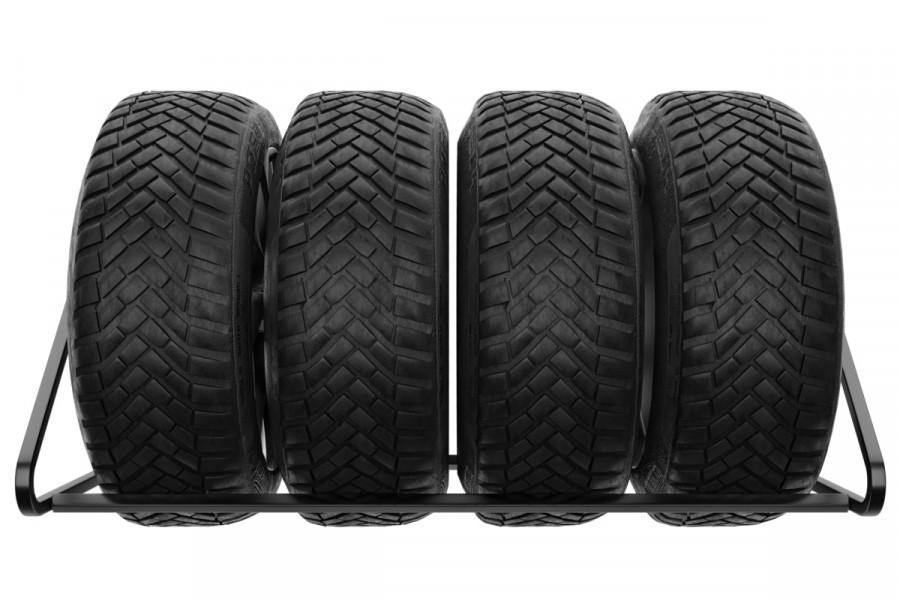 Gumiszerelő tároló, 4 személyes, 94 cm, fekete