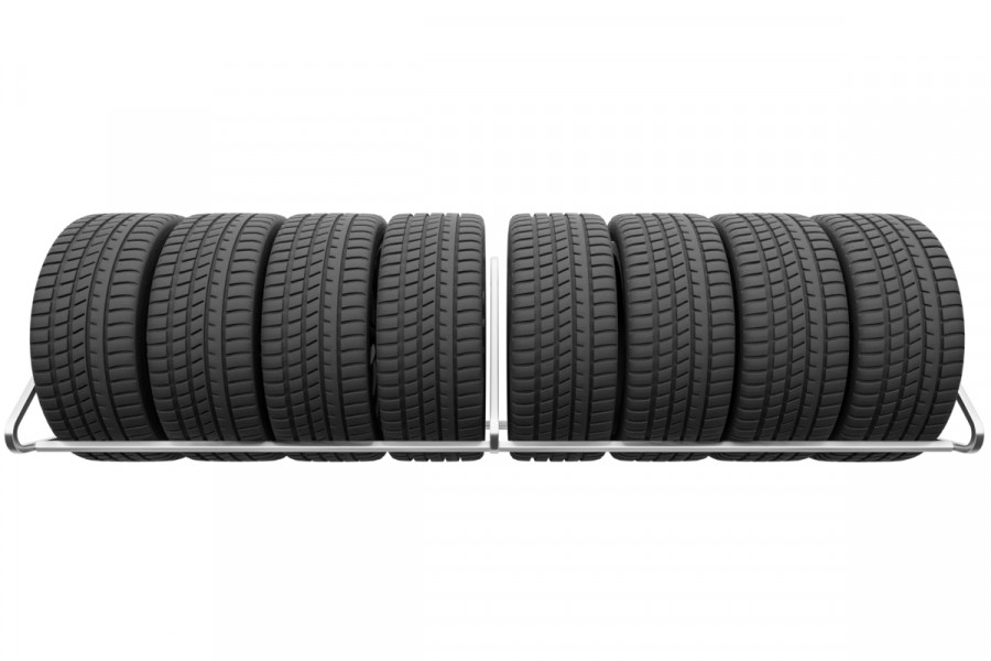 Gumiabroncstartó 8 férőhelyes, 105 cm, horganyzott