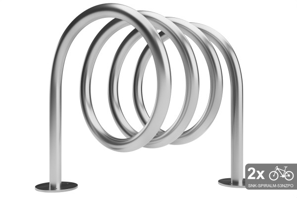 Kétoldalas kerékpártartó, 2 személyes, SPIRAL MAXI, horganyzott