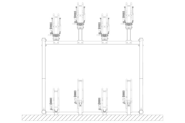 Kétszintes kerékpártartó, 8 férőhelyes