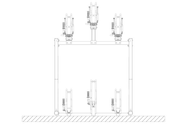 Kétszintes kerékpártartó, 6 férőhelyes