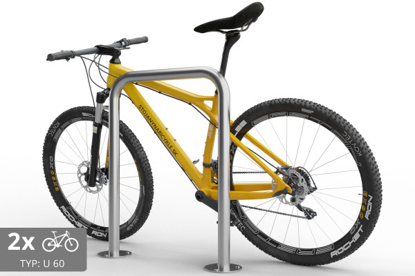 Kerékpártartó U 80x80cm, Ø 60,3 mm, horganyzott