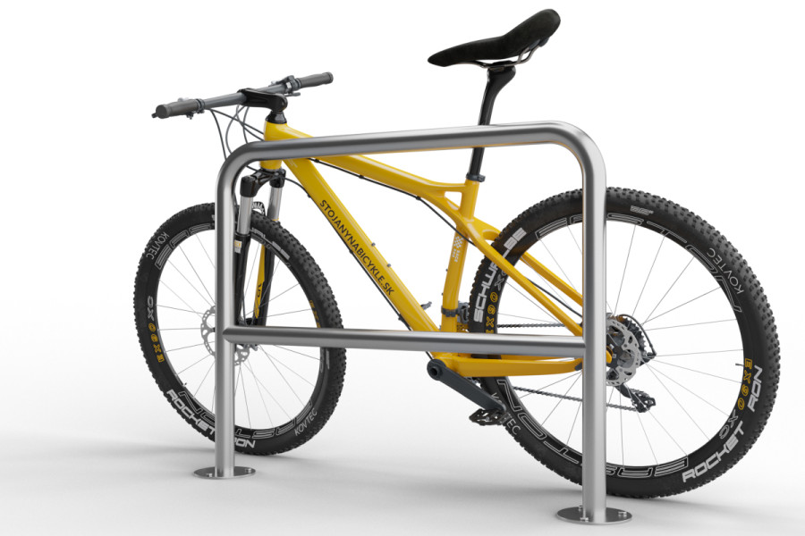 U alakú kerékpártartó keresztléccel 100x80cm, Ø 48,3 mm, horganyzott