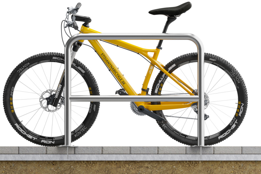 U alakú kerékpártartó keresztléccel 100x80cm, Ø 48,3 mm, horganyzott