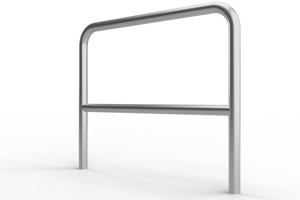 U alakú kerékpártartó keresztléccel 100x80cm, Ø 48,3 mm, betonozott, horganyzott