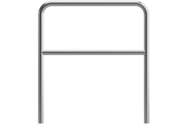 U alakú kerékpártartó keresztléccel 100x80cm, Ø 48,3 mm, betonozott, horganyzott