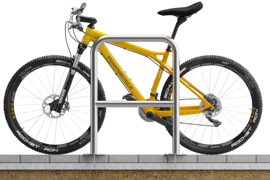 U alakú kerékpártartó keresztléccel 60x80cm, Ø 48,3 mm, horganyzott