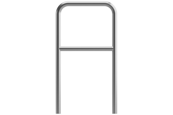 U alakú kerékpártároló 60x80 cm-es keresztléccel, Ø 48,3 mm, betonozott, horganyzott