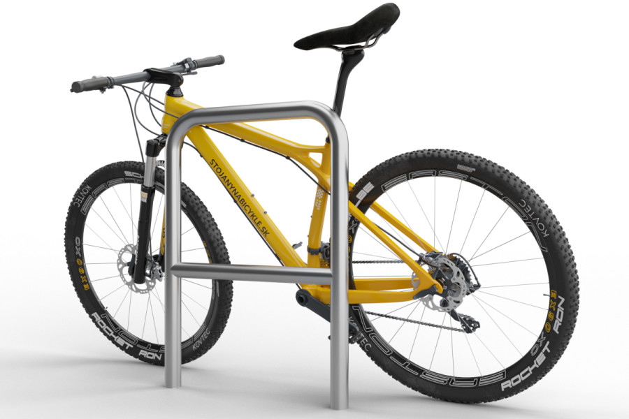 U alakú kerékpártároló 60x80 cm-es keresztléccel, Ø 48,3 mm, betonozott, horganyzott