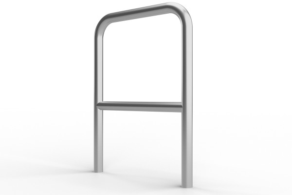 U alakú kerékpártároló 60x80 cm-es keresztléccel, Ø 48,3 mm, betonozott, horganyzott