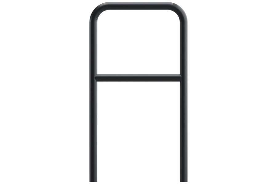 U alakú kerékpártartó keresztléccel 60x80cm, Ø 48,3 mm, betonozott, színes