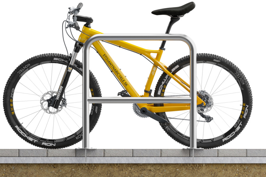 U alakú kerékpártartó keresztléccel 80x80cm, Ø 48,3 mm, horganyzott