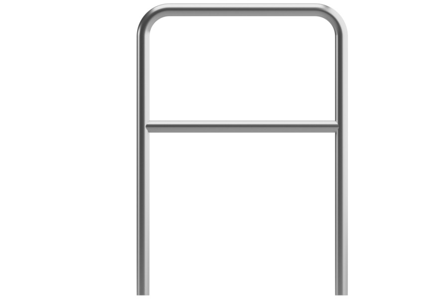 U alakú kerékpártároló 80x80 cm-es keresztléccel, Ø 48,3 mm, betonozott, horganyzott