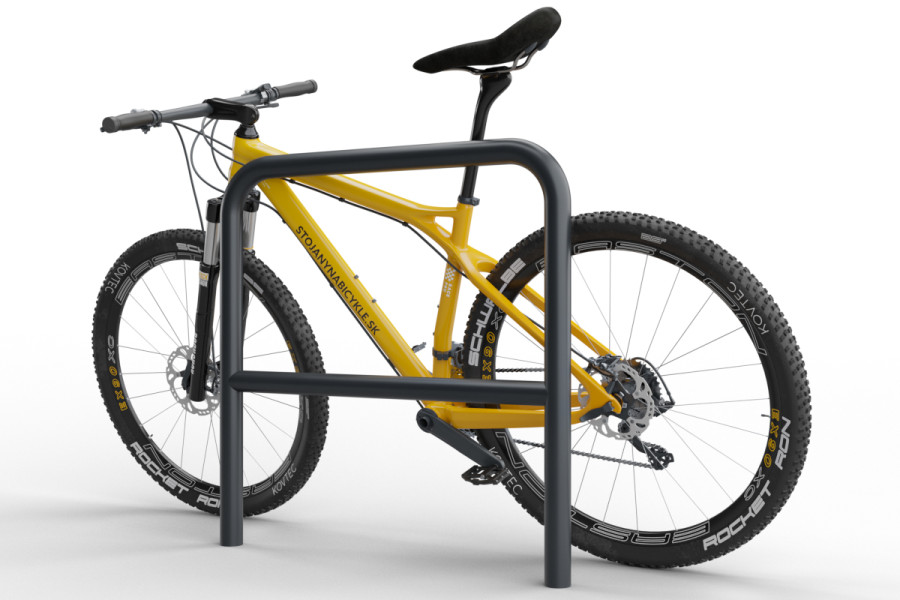 U alakú kerékpártartó keresztléccel 80x80cm, Ø 48,3 mm, beton, színes