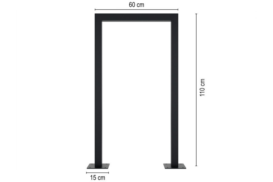Kerékpártároló U alakú 60x110cm, színes