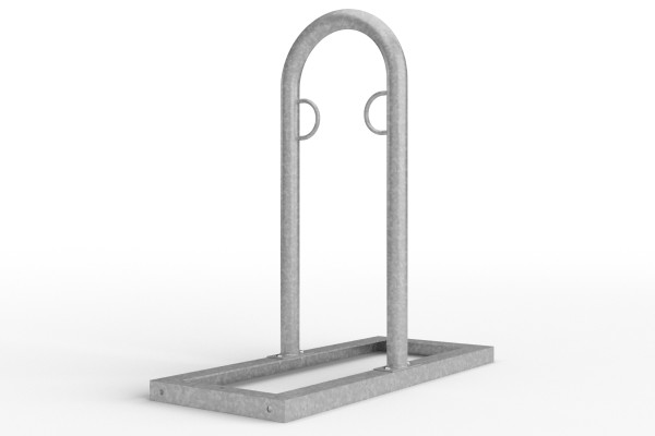 U alakú kerékpártámasz alapkereten, horganyzott