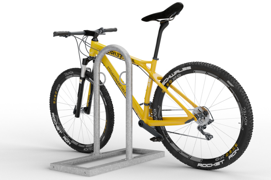 U alakú kerékpártámasz alapkereten, horganyzott