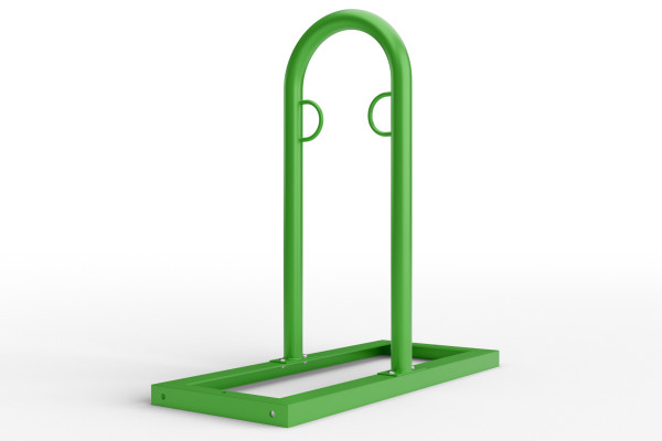 U alakú kerékpártartó talpkereten, színes