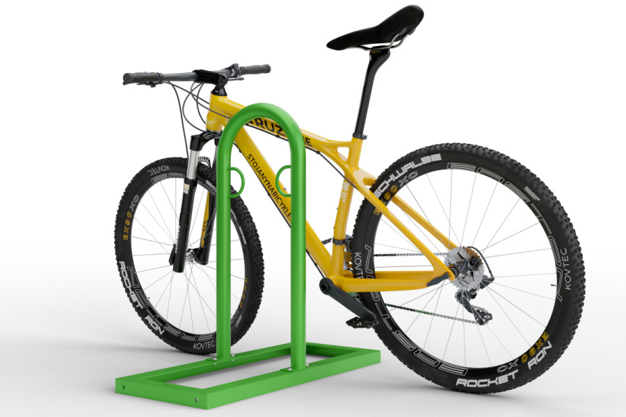 U alakú kerékpártartó talpkereten, színes