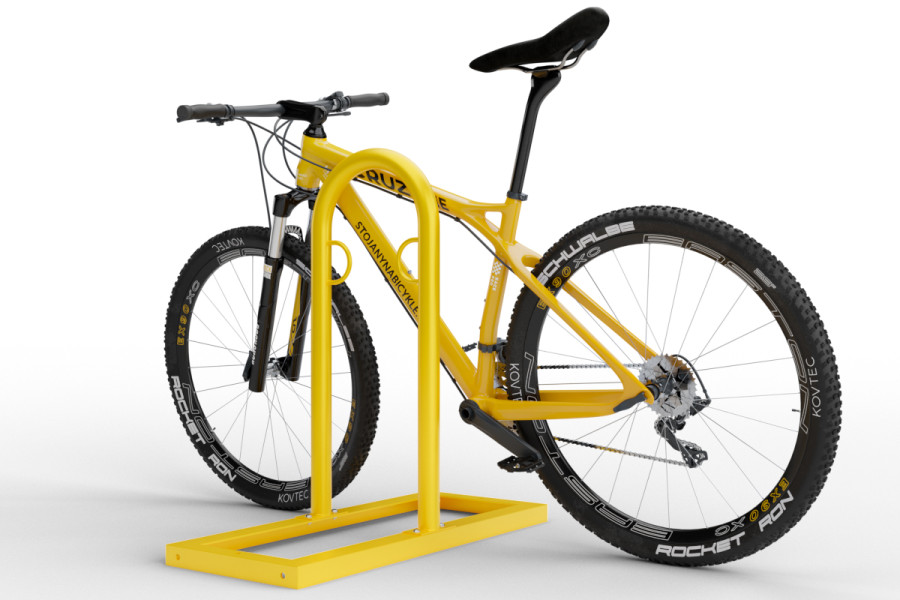 U alakú kerékpártartó talpkereten, színes