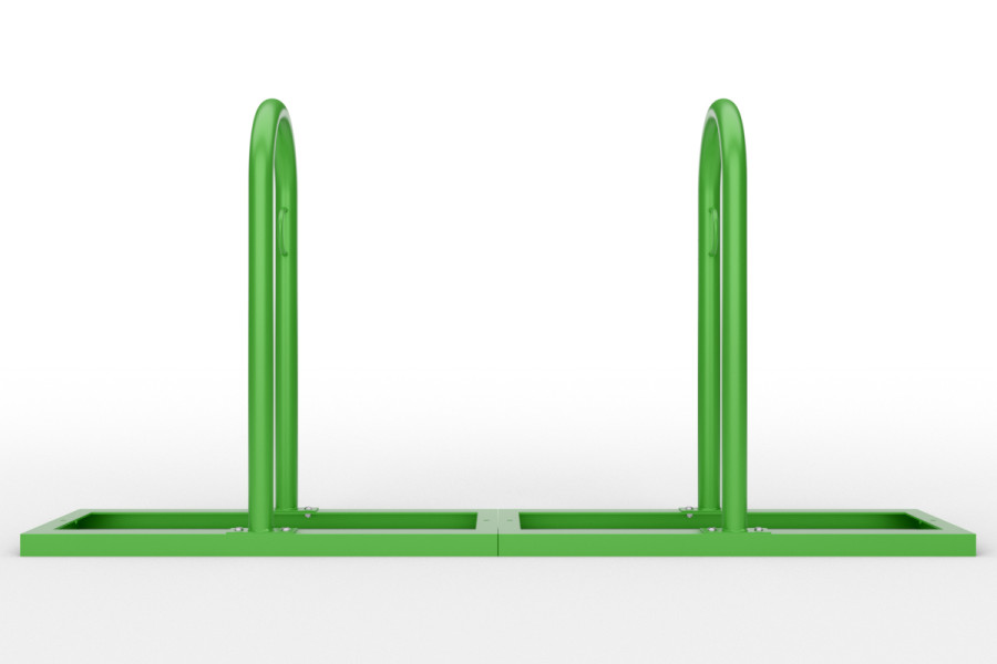 U alakú kerékpártámasz talpkereten, 4 férőhelyes, színes