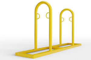 U alakú kerékpártámasz talpkereten, 4 férőhelyes, színes