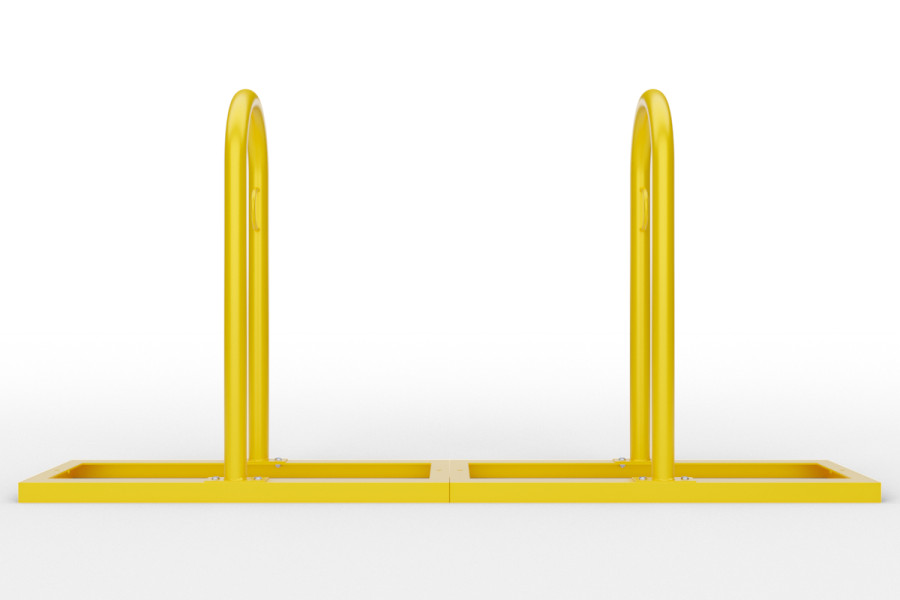 U alakú kerékpártámasz talpkereten, 4 férőhelyes, színes
