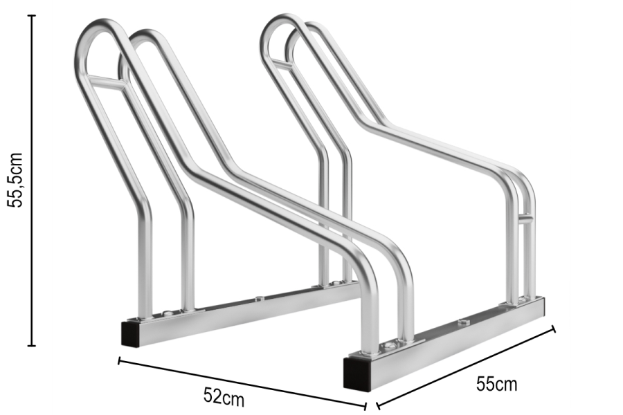 ALFA MAXI két kerékpártartó szűk helyekre, horganyzott