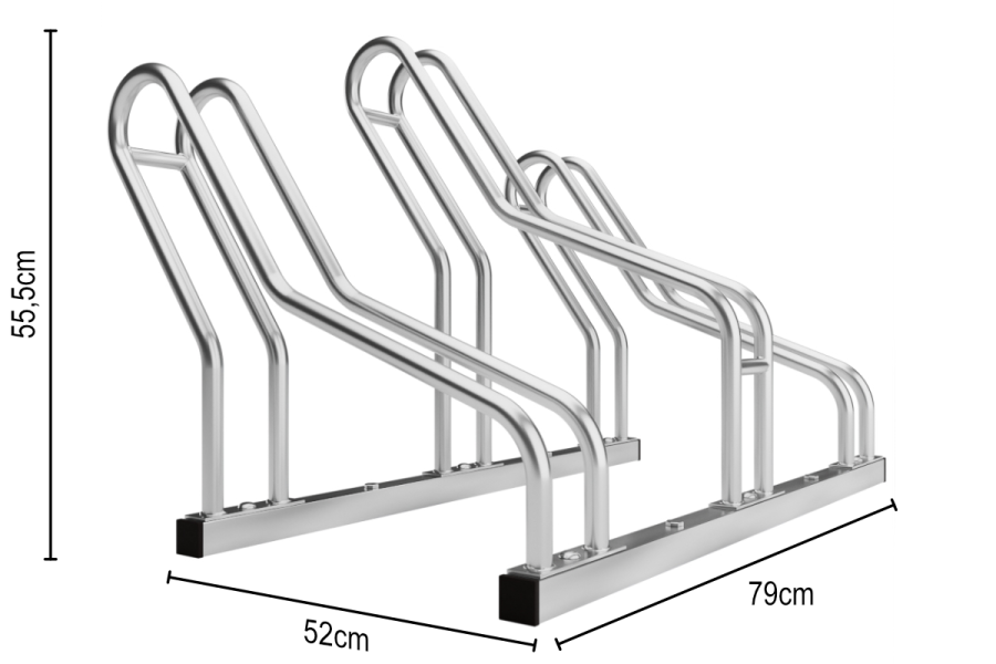 3 kerékpártartó ALFA MAXI szűk helyekre, horganyzott
