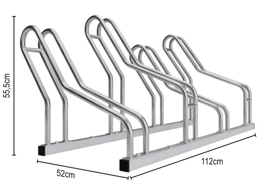 ALFA MAXI 4 kerékpártartó szűk helyekre, rozsdamentes acél