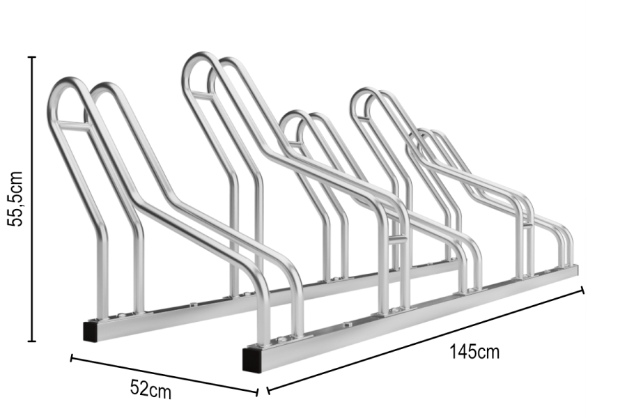 ALFA MAXI 5 kerékpártartó szűk helyekre, horganyzott