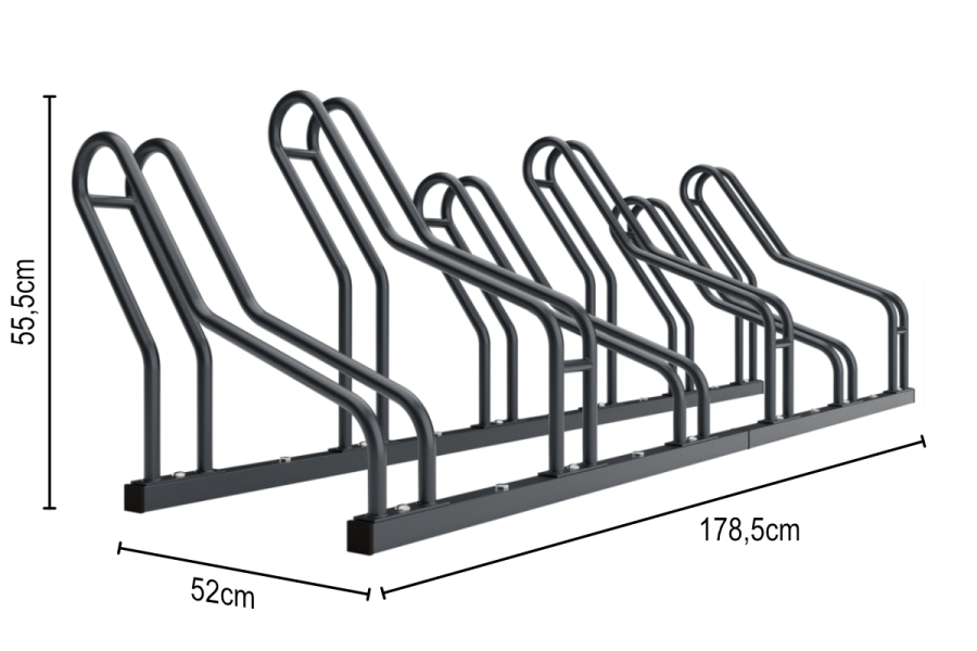 ALFA MAXI 6 kerékpártartó szűk helyekre, színes