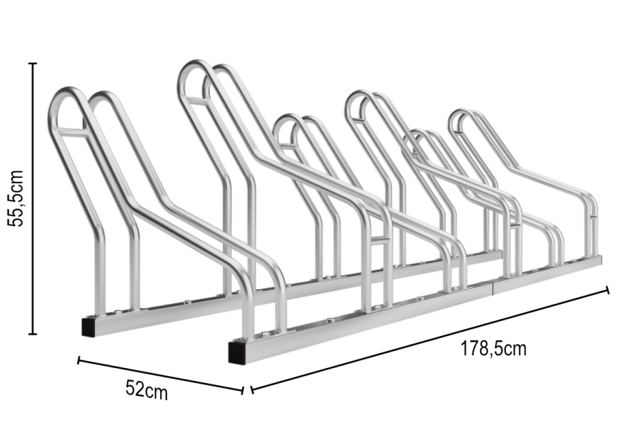 ALFA MAXI 6 kerékpártartó szűk helyekre, horganyzott