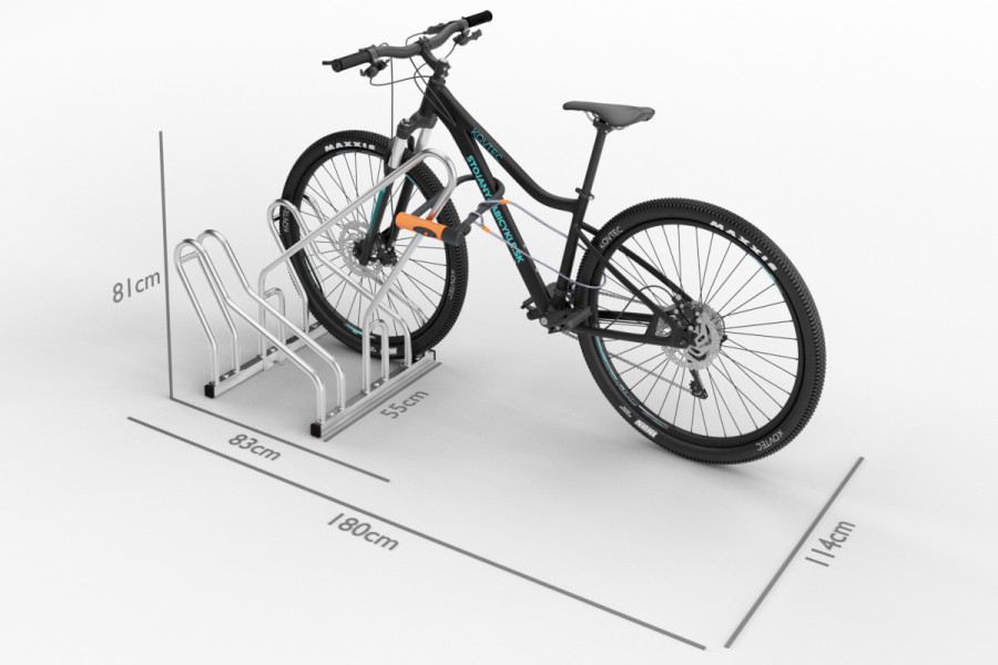 2 kerékpáros tartó ALFA zárható kerettel, horganyzott
