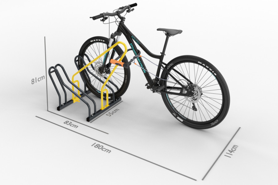 2 kerékpáros tartó zárható kerettel, ALFA, színes