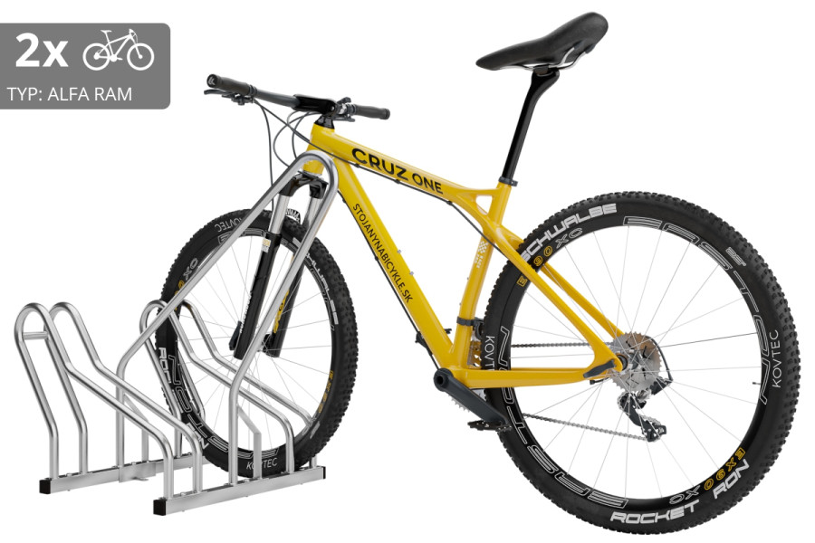 2 kerékpáros tartó ALFA zárható kerettel, horganyzott