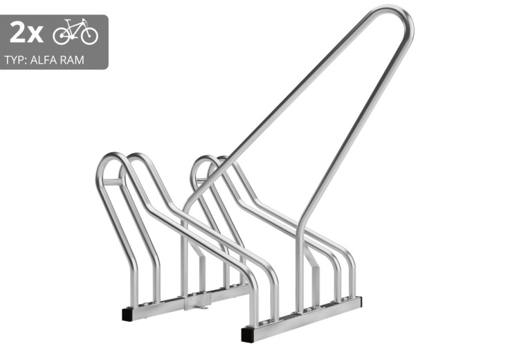2 kerékpáros tartó ALFA zárható kerettel, horganyzott