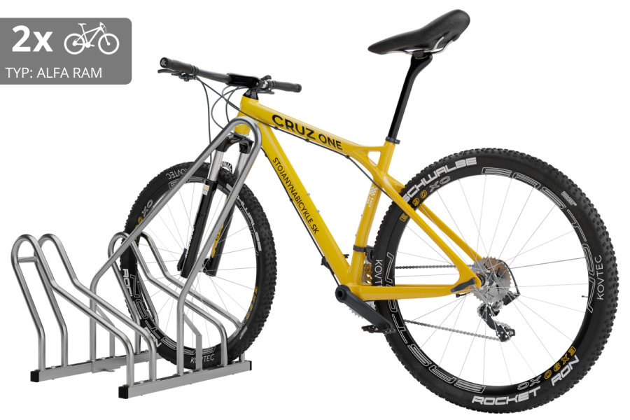 2 kerékpáros tartó ALFA zárható kerettel, rozsdamentes acél
