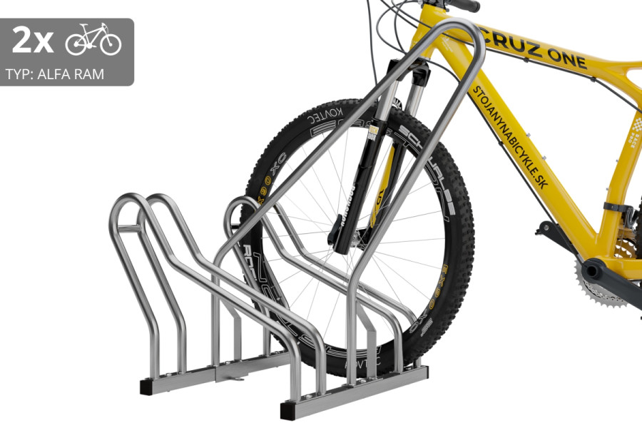 2 kerékpáros tartó ALFA zárható kerettel, rozsdamentes acél
