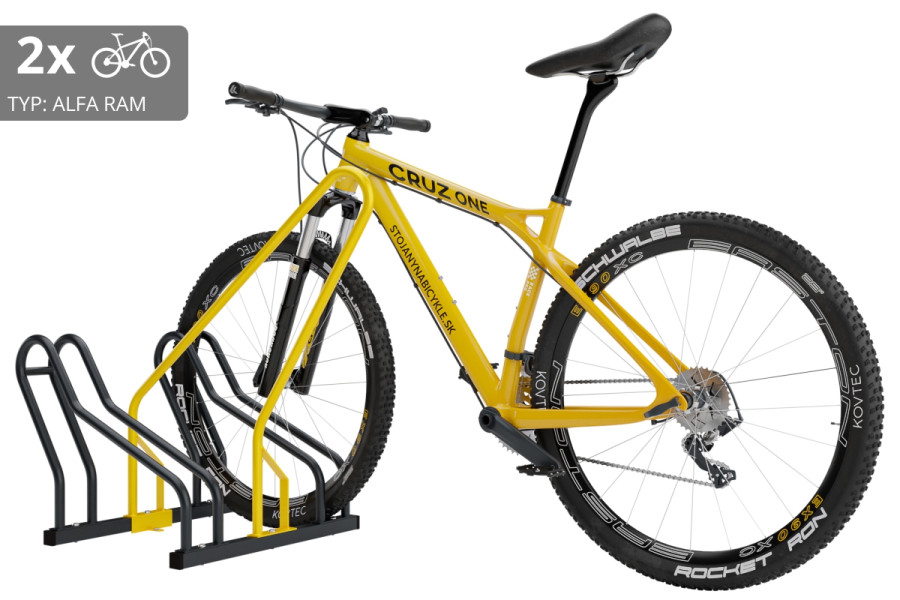 2 kerékpáros tartó zárható kerettel, ALFA, színes