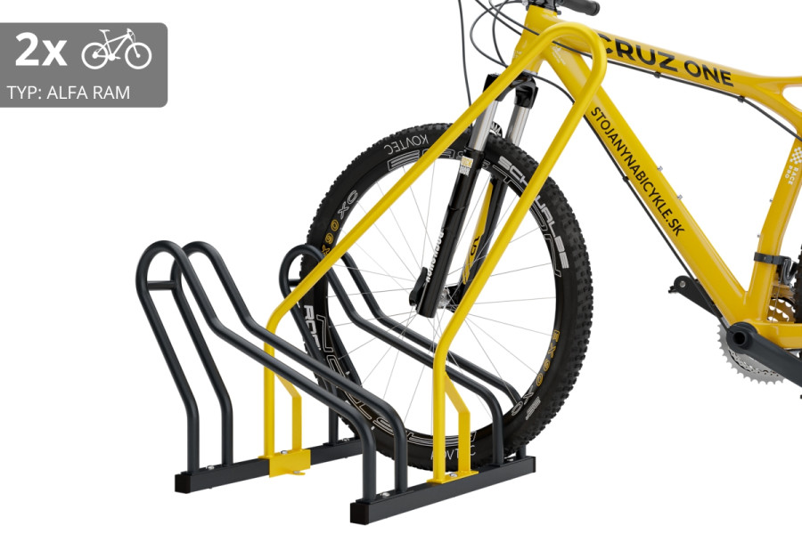 2 kerékpáros tartó zárható kerettel, ALFA, színes