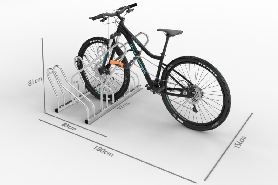 3 kerékpáros tartó ALFA zárható kerettel, horganyzott