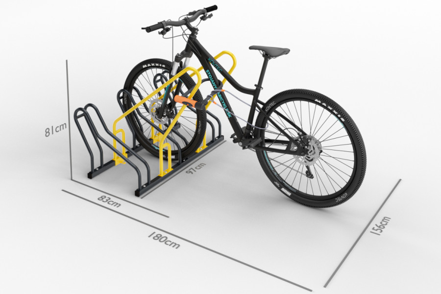 3 kerékpáros tartó zárható kerettel ALFA, színes