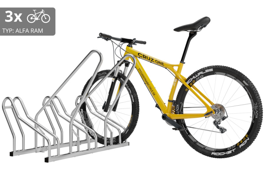 3 kerékpáros tartó ALFA zárható kerettel, horganyzott