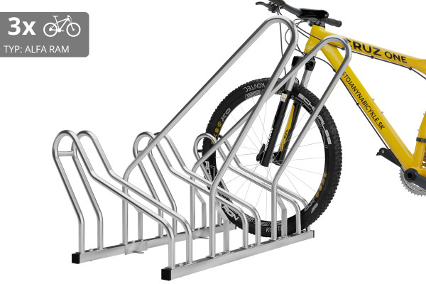 3 kerékpáros tartó ALFA zárható kerettel, horganyzott